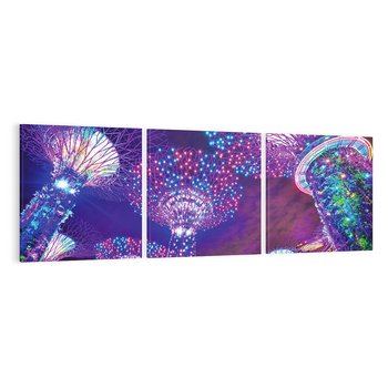 Obraz na płótnie 120x40 - Azja: nocne światła architektury - Azja, noc