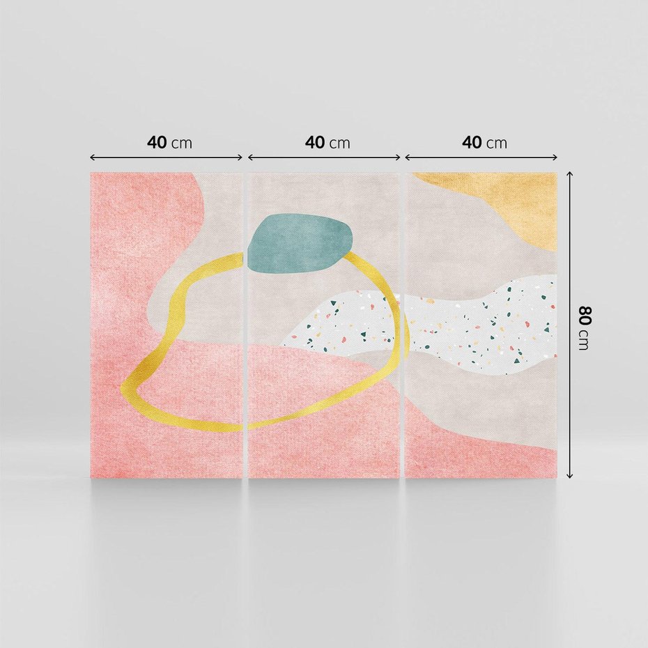 Obraz na płótnie 120x80 - Ekspresja w ruchu pędzla - abstrakcja, połączenie kształtów