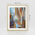 Plakat w ramie 40x50 - Geometria abstrakcji - abstrakcja, geometria - rama drewno