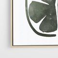 Obraz w ramie 80x80 - Cytrynowe Echo - minimalistyczny plakat, cytryna - rama drewno