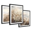 Zestaw obrazy w ramie 30x40 galeria - boho, pampas, sucha, trawa - rama czarna