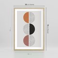 Plakat w ramie 50x70 - Eksperymenty z Geometrią - geometryczny plakat, sztuka nowoczesna - rama drewno