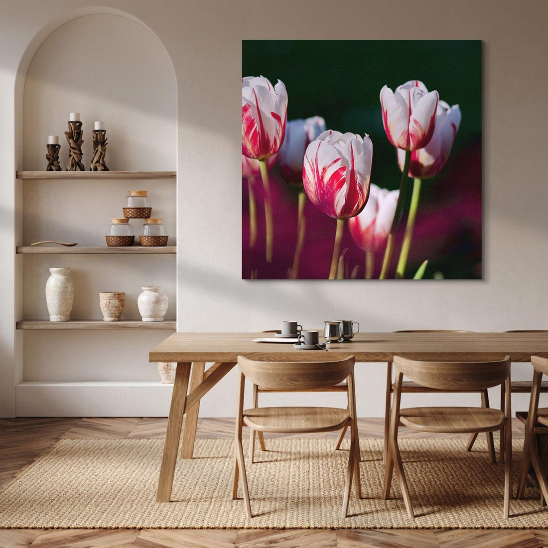 Obraz na płótnie 60x60 - Kwiatowy raj w naturze - kwiat, kwiaty