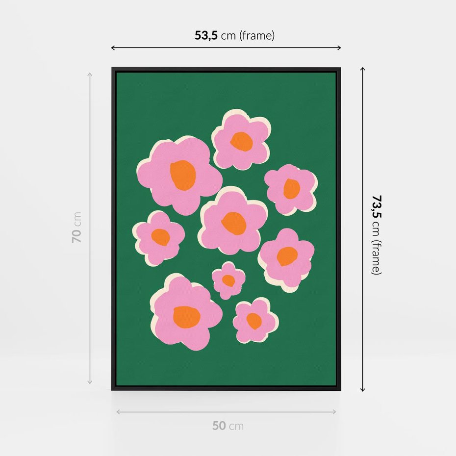 Obraz w ramie 50x70 - Przenikające Refleksje - abstrakcyjny plakat, boho styl - rama czarna