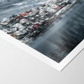Plakat bez ramy 30x40 - Skandynawia na Wzgórzach - domki na wzgórzu, skandynawia