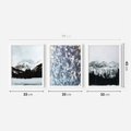 Zestaw obrazy w ramie 30x40 galeria - Zima, góry, śnieg, szron - rama biała