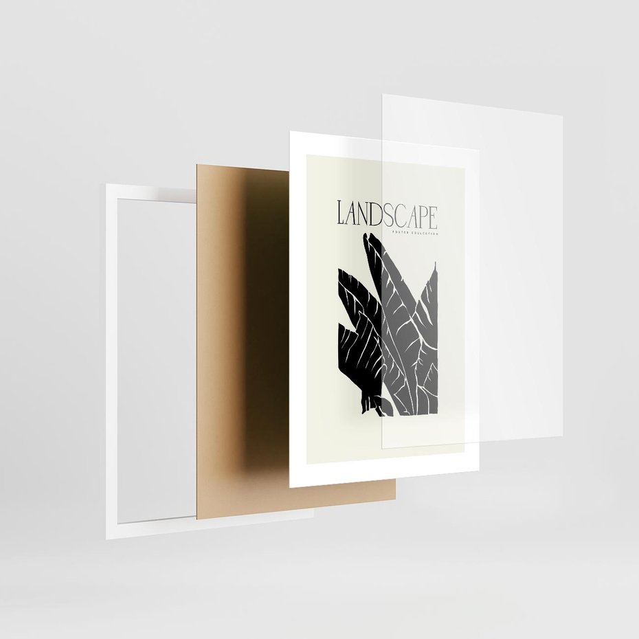 Plakat w ramie 30x40 - Rytmy roślinnego życia - nowoczesna sztuka, minimalistyczny styl - rama biała