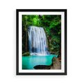 Plakat w ramie 50x70 - : Moc Natury - wodospad, rzeka - rama czarna