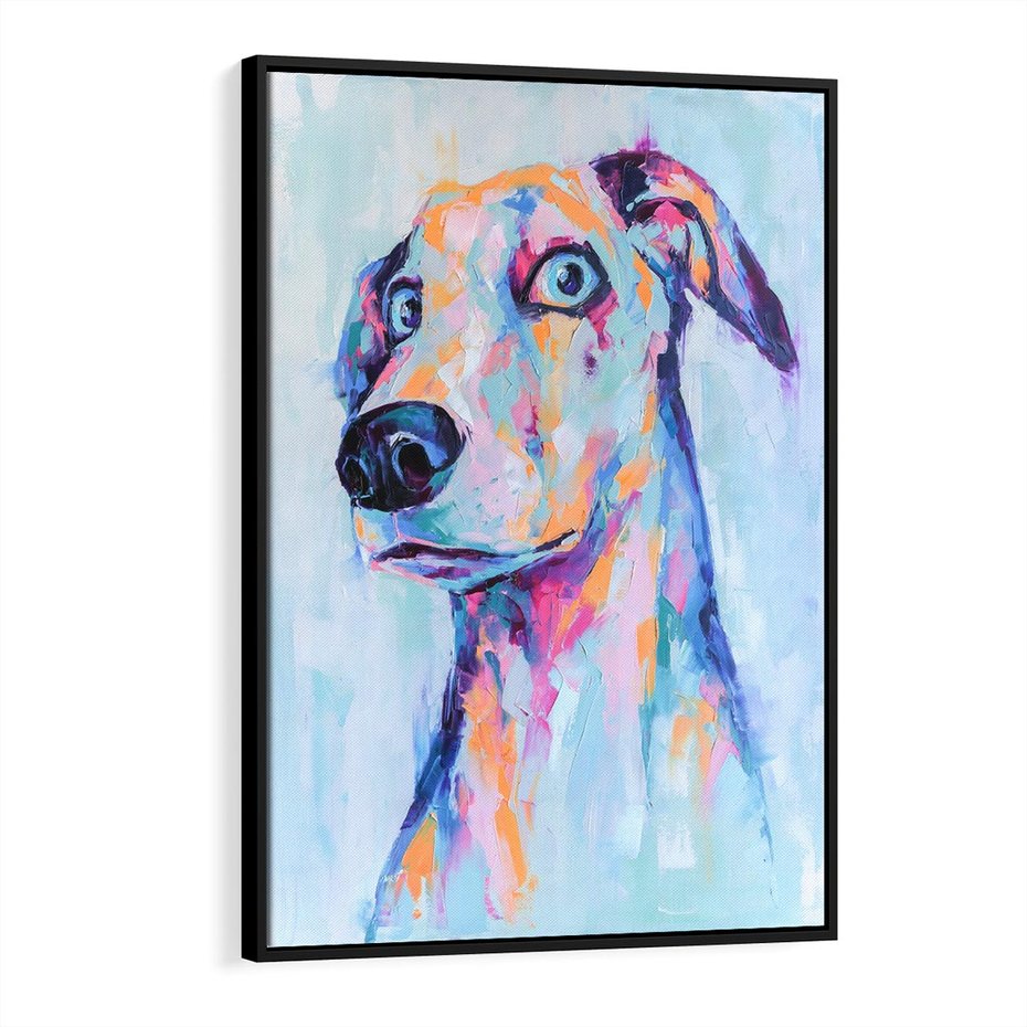 Obraz w ramie 50x70 - Cześć! Jak się Masz? - obraz olejny, zabawna sztuka - rama czarna