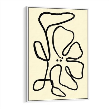 Obraz w ramie 80x120 - Zaklęte Aberracje - abstrakcyjna sztuka, przypominająca kwiat - rama biała