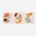Zestaw obrazy w ramie 30x40 galeria - Abstrakcja, graficzne, kształty - rama biała