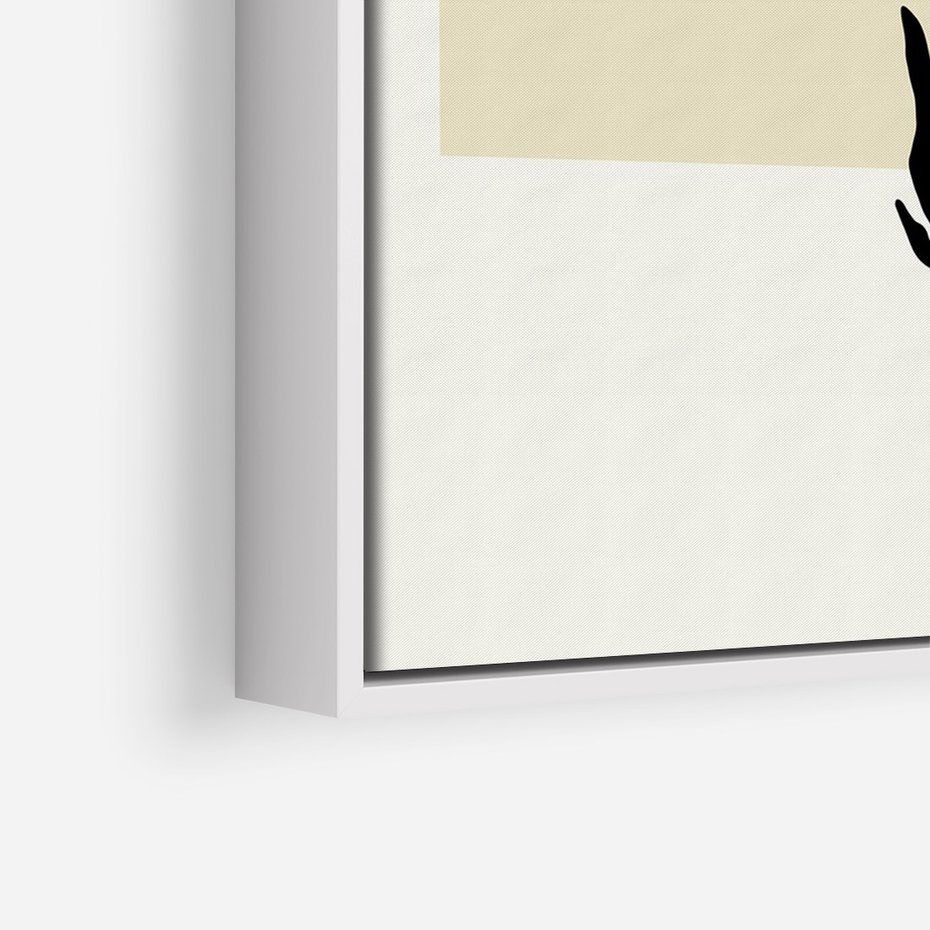 Obraz w ramie 70x100 - Kwiatowe Płótno - kwiaty, typografia - rama biała