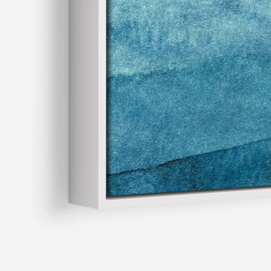 Obraz w ramie 100x70 - Kolorowe fale akwareli - akwarela, fale - rama biała