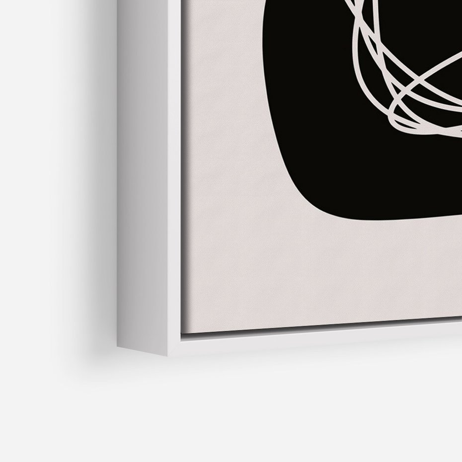 Obraz w ramie 50x70 - Linie Eksploracji - abstrakcyjne szkicowane linie, minimalizm - rama biała