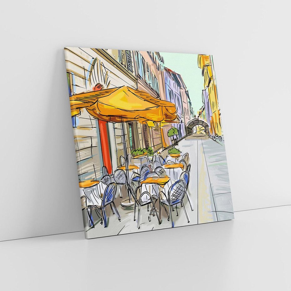 Obraz na płótnie 30x30 - Kawiarenkowy Szkic - malowany, szkic