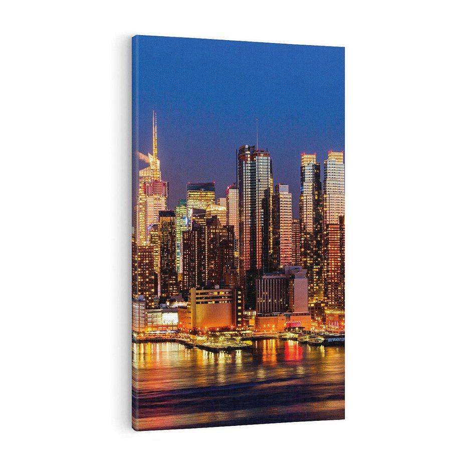 Obraz na płótnie 50x70 - Nocne Tętno Nowego Jorku - Nowy Jork, noc