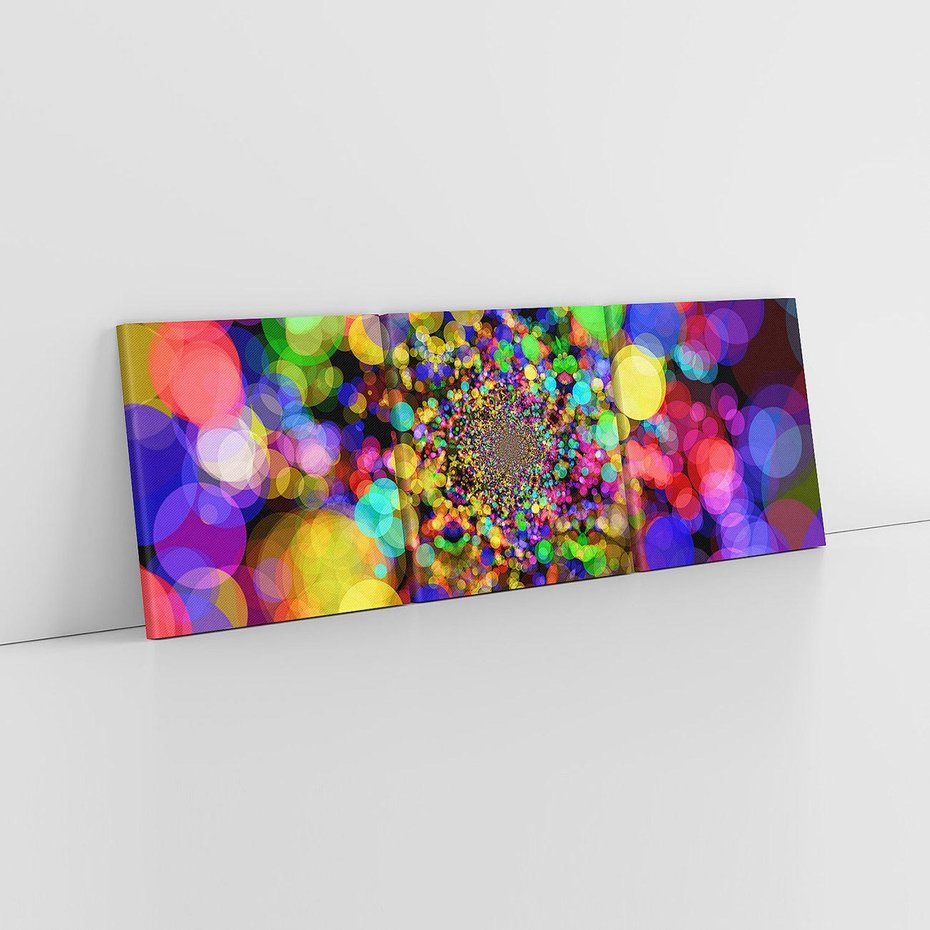 Obraz na płótnie 150x50 - Abstrakcja: gra kolorów i form - abstrakcja