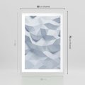 Plakat w ramie 50x70 - Trójwymiarowa geometria - geometria, 3d - rama biała