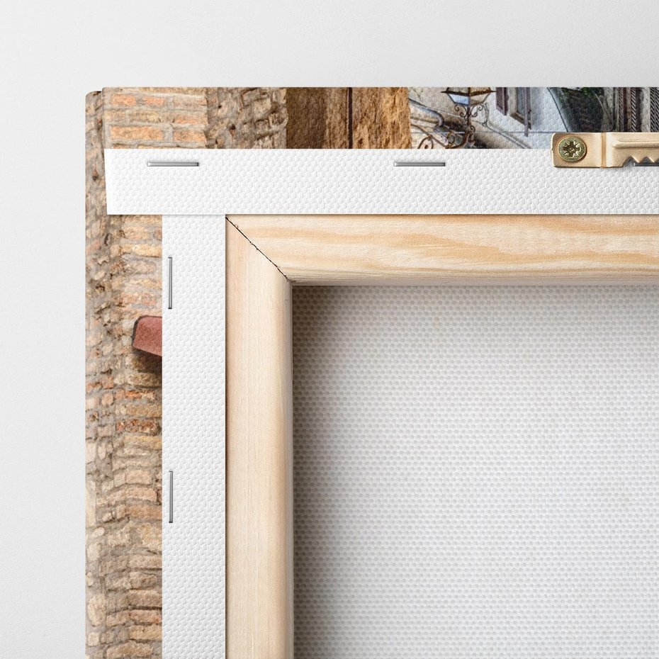 Obraz na płótnie 70x100 - Klimatyczna Uliczka w Grecji - uliczka, Grecja