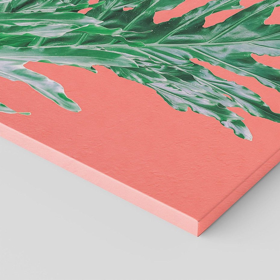 Obraz na płótnie 80x80 - Energetyczna Eksplozja Natury - liście, kolor