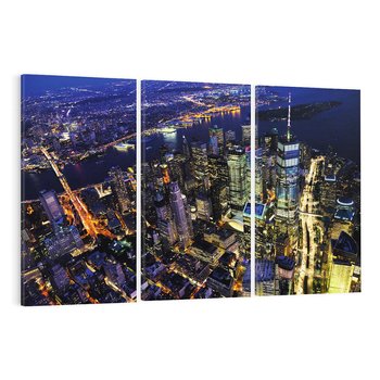 Obraz na płótnie 120x80 - Nocne miasto w USA: Niezwykłe światła - miasto, noc