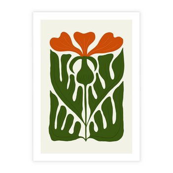 Plakat bez ramy 21x30 - Minimalistyczny Urok Kwiatu - kwiat, sztuka nowoczesna