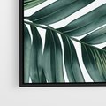 Obraz w ramie 70x50 - Ruchome liście czasu - liście palmy, tropikalne - rama czarna