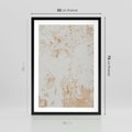 Plakat w ramie 50x70 - Beżowa Ściana z Łuszczącą Się Farbą - stara ściana, beżowa - rama czarna