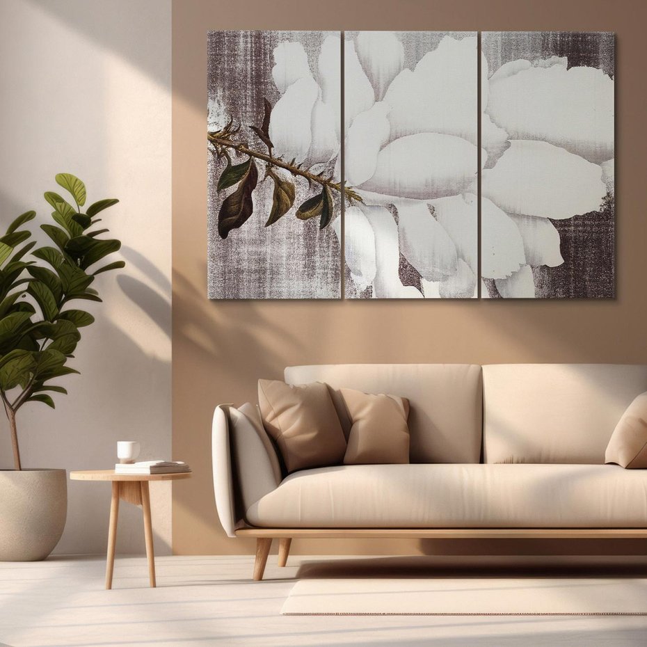 Obraz na płótnie 120x80 - Tekstura Kwiatu - białe kwiaty, duży kwiat