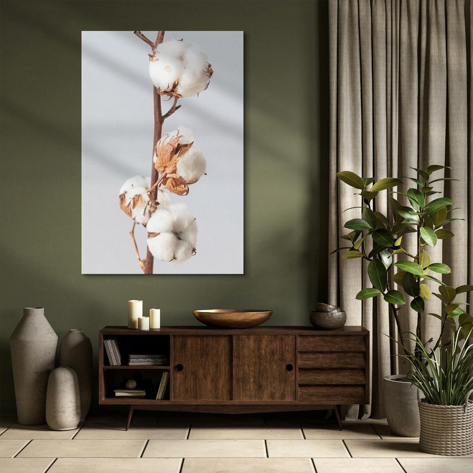 Obraz na płótnie 70x100 - Bawełniana boho miękkość - bawełna, boho