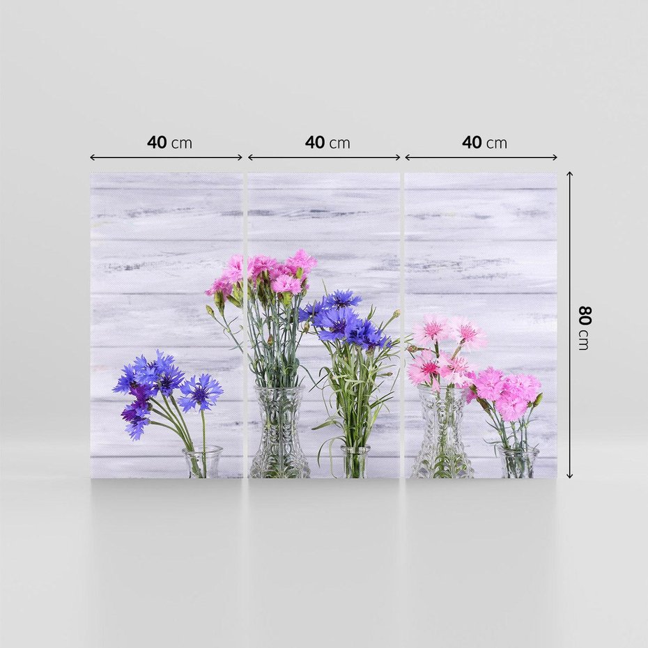 Obraz na płótnie 120x80 - Kwiatowe impresje - kwiaty,