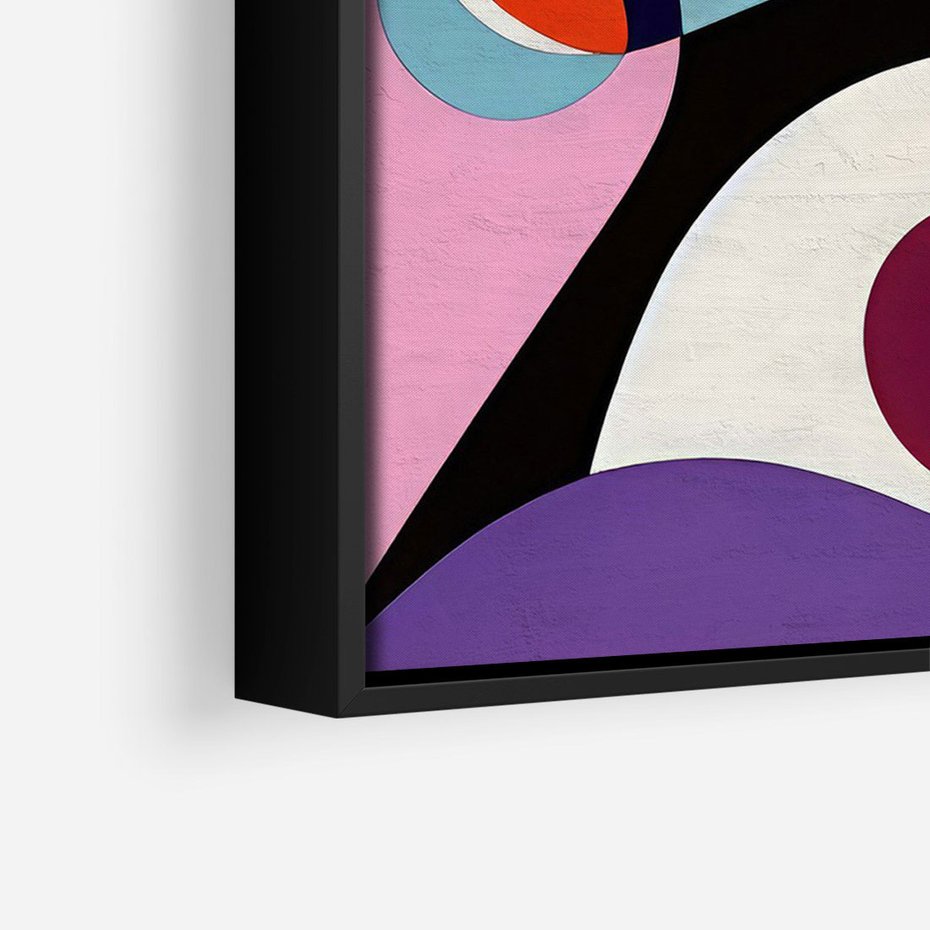 Obraz w ramie 70x100 - Kolorowe Ulotności - abstrakcyjny obraz olejny, żywe kolory - rama czarna