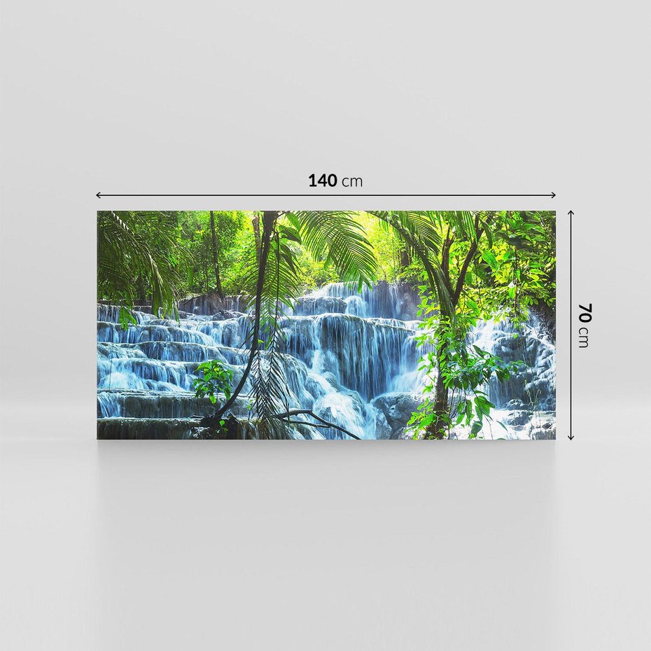 Obraz na płótnie 140x70 - Meksykański wodospad w lesie - wodospad, las