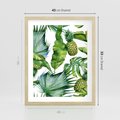 Plakat w ramie 40x50 - Oaza Natury - liście, tropikalne - rama drewno
