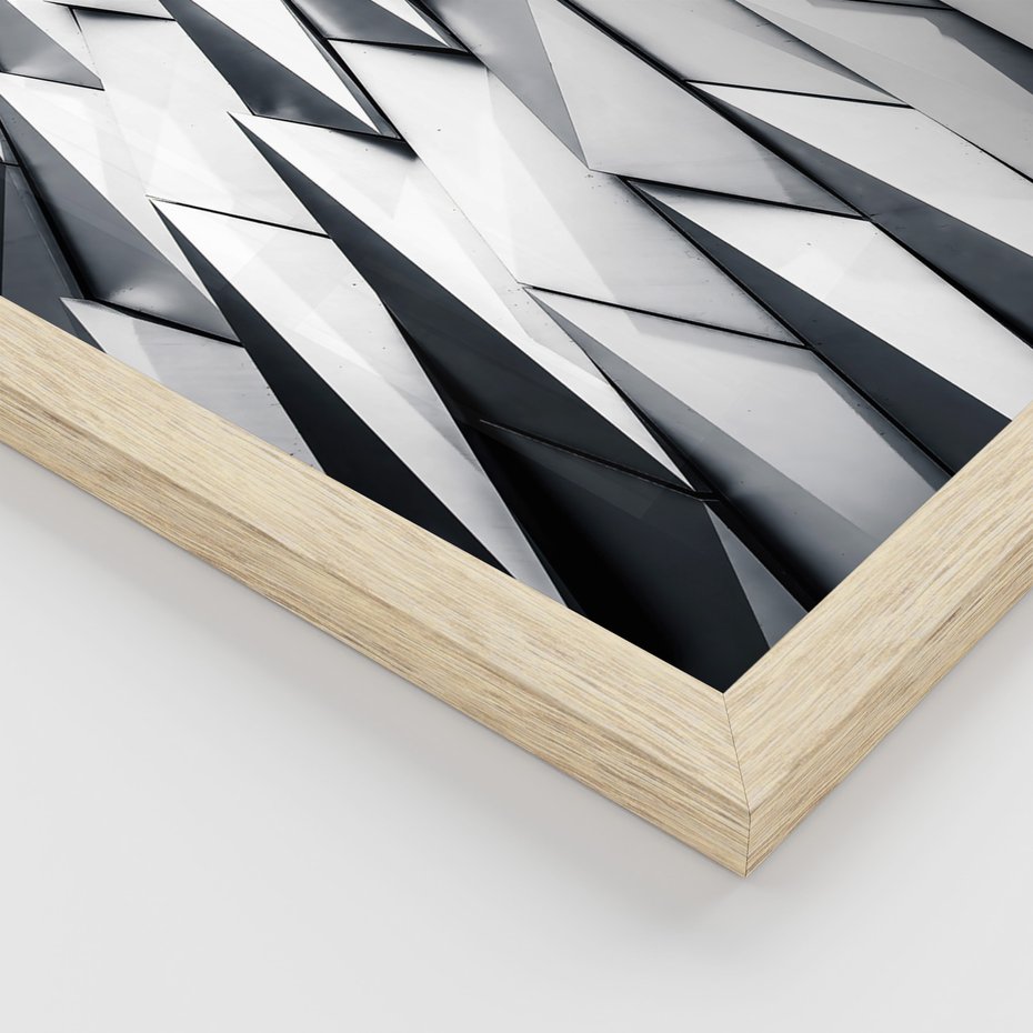 Zestaw obrazy w ramie 40x50 galeria - Nowoczesna, architektura, black, white - rama drewno