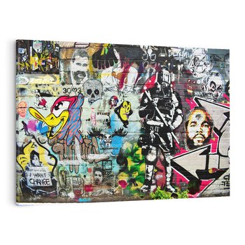 Obraz na płótnie 70x50 - Energiczne wybuchy graffiti - graffiti