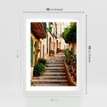 Plakat w ramie 30x40 - Uroczysta perspektywa uliczki - uliczka, perspektywa - rama biała