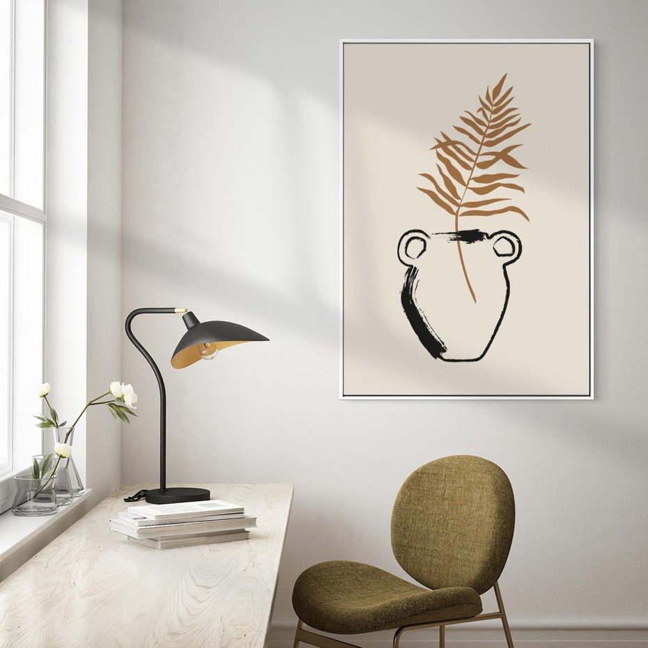 Obraz w ramie 70x100 - Wewnętrzne Opowieści - boho, nowoczesna sztuka - rama biała