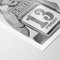 Plakat bez ramy 30x40 - Czy to Pech - retro zdjęcie, czarno białe