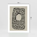 Plakat bez ramy 30x40 - Zaklęte Wnętrza - boho plakat, czarne kropki kreski
