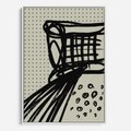 Obraz w ramie 80x120 - Złudne Kontemplacje - abstrakcyjna mroczna kompozycja, nieregularne - rama biała