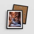 Plakat w ramie 40x50 - Tajemniczy świat jaskini i wodospadu - jaskinia, wodospad - rama czarna