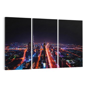 Obraz na płótnie 120x80 - Nocne oświetlenie miasta - miasto, noc