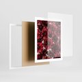 Plakat w ramie 40x50 - Energia Kwiatów - czerwone kwiaty, kompozycja - rama biała