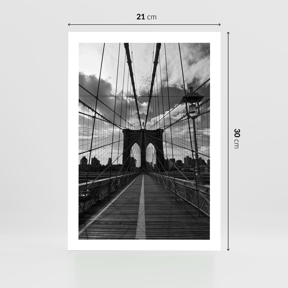 Plakat bez ramy 21x30 - Most Nowoczesności - most, nowoczesny