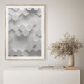 Plakat w ramie 30x40 - Kreatywna Forma - geometryczny, 3D - rama drewno