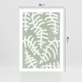 Plakat bez ramy 50x70 - Oaza Zieleni - zielona abstrakcja, zgaszona zieleń