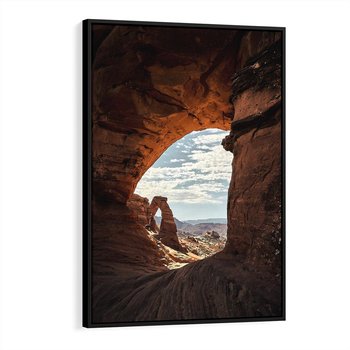 Obraz w ramie 50x70 - Magia pustynnego kanionu - pustynia, kanion - rama czarna