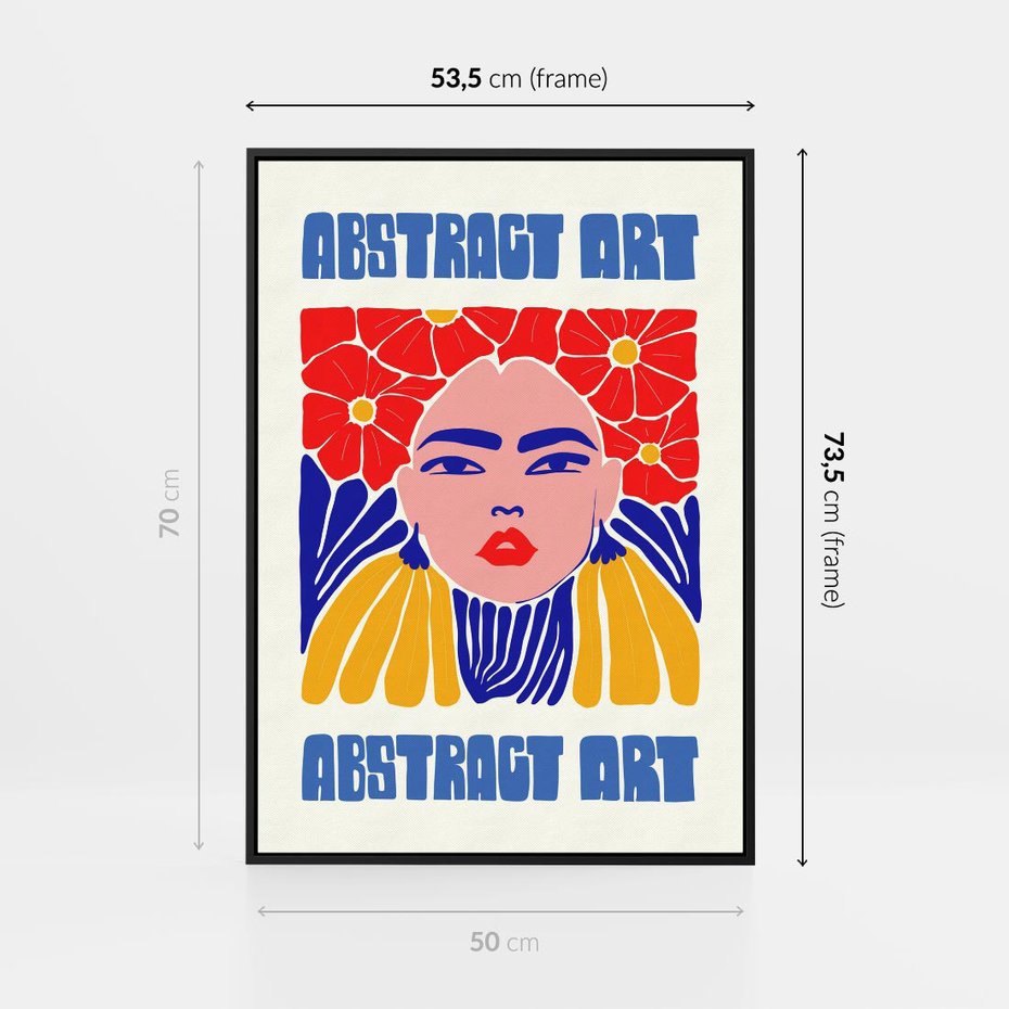 Obraz w ramie 50x70 - Przenikające Refleksje - sztuka abstrakcyjna, nowoczesny plakat - rama czarna