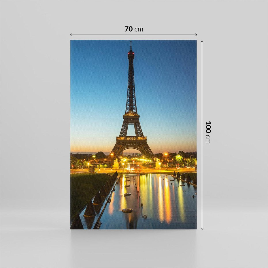 Obraz na płótnie 70x100 - Romantyczny Paryż: Wieża Eiffla - Paryż, Wieża